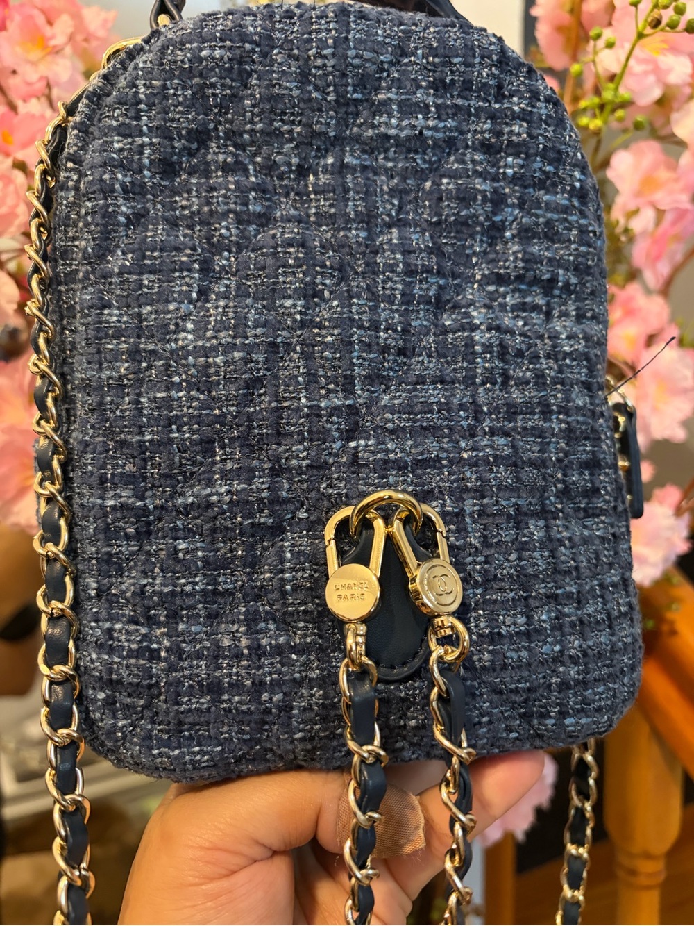 RARE DESIGNER VIP TWEED MINI BACKPACK / CROSSBODY